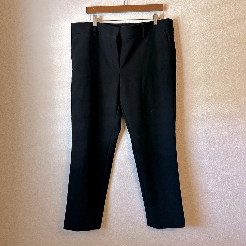 Ann Taylor LOFT Marisa Black Straight Leg Dress Pants, size 14